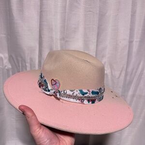 Disco Cowgirl western flat brim hat